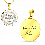 Planted On Earth Blooming In Heaven Circle Pendant Necklace - Circle Luxury Necklace (Gold Plated) Planted On Earth Blooming In Heaven Circle Pendant Necklace - Circle Luxury Necklace (Gold Plated)