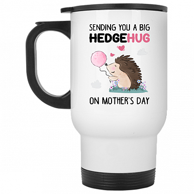 14 oz. White Travel Mug