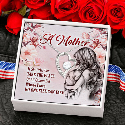 Alternative view of Mother Can Take the Place of All Others Happy Mothers Day Gifts Forever Love Pendant Necklace