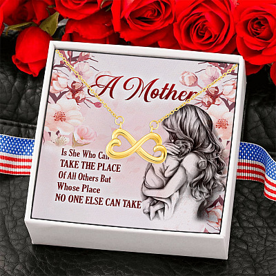 Mother Can Take the Place of All Others Happy Mothers Day Gifts Infinity Heart Pendant Necklace