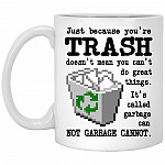 Trash Mug, White, 11 oz. White Mug