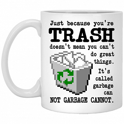 Trash Mug, White, 11 oz. White Mug
