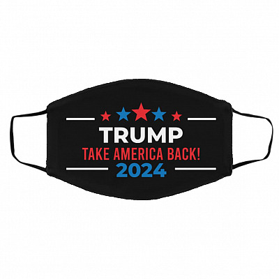 Trump Mask, Black, Cloth Face Cover – Medium/Large