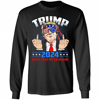 trump hoodie, Black, Long Sleeve