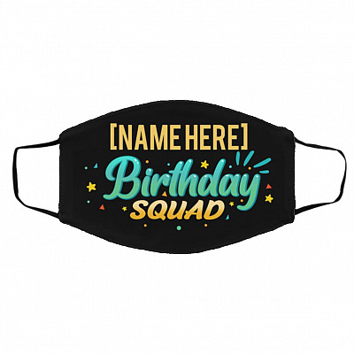 Personalized Mask, White, Cloth Face Cover – Medium/Large