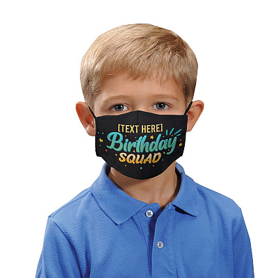 Alternative view of Personalized with Name Birthday Squad - Quarantine Birthday Adult and Kids Custom Printed Cloth Face Mask Cover