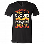 Some Friends Cloud, Black, V-Neck T-Shirt Some Friends Cloud, Black, V-Neck T-Shirt