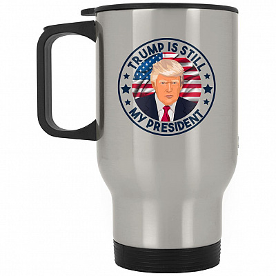 14 oz. Silver Travel Mug