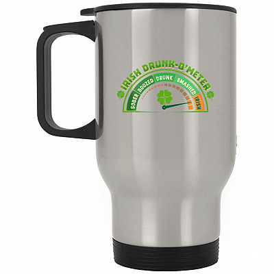 14 oz. Silver Travel Mug