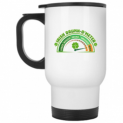 14 oz. White Travel Mug