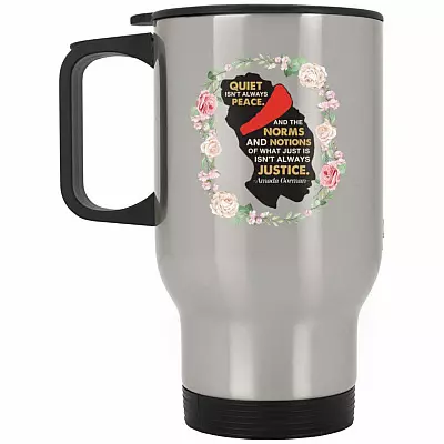 14 oz. Silver Travel Mug