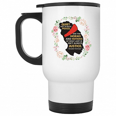 14 oz. White Travel Mug