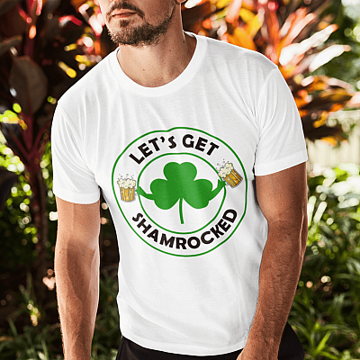Alternative view of Irish Let's Get Shamrocked - Happy St Patricks Day 2021 T-shirt - V-neck - Shamrock Shirt