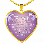 To Mom You Are The Only Person Who Carries Me For 9 Months Heart Pendant Necklace - Heart Luxury Necklace (Gold Plated)