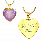 To Mom You Are The Only Person Who Carries Me For 9 Months Heart Pendant Necklace - Heart Luxury Necklace (Gold Plated)