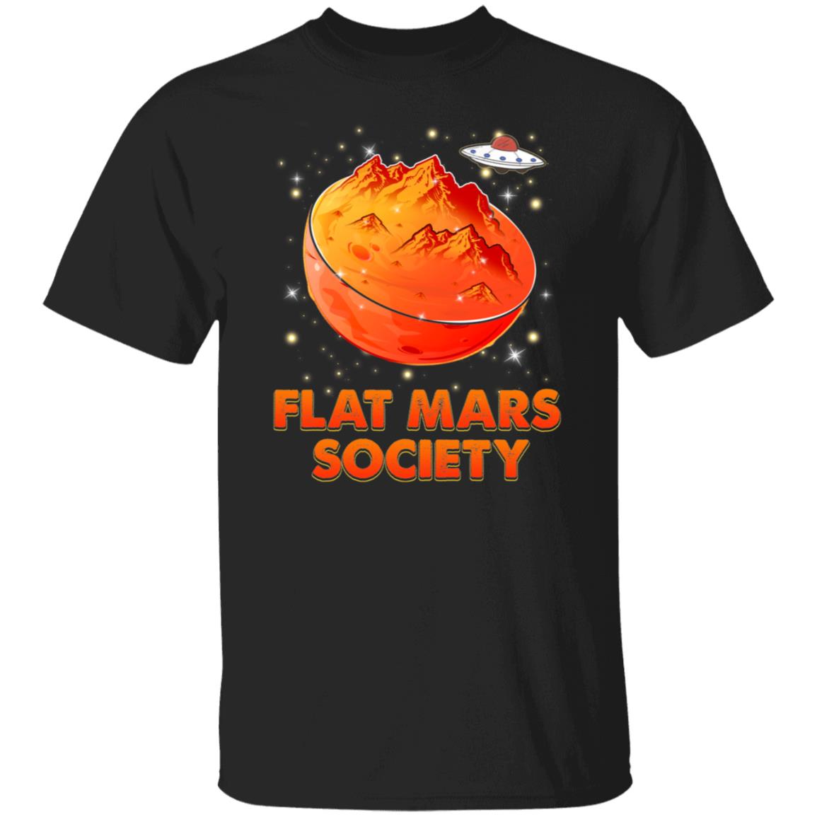 Flat Mars, Black, Unisex T-Shirt Flat Mars, Black, Unisex T-Shirt