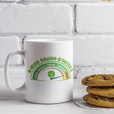 Alternative view of St Patrick 2021 Irish Drink O'meter - Happy St Patricks Day Ceramic Coffee Mug - Beer Stein