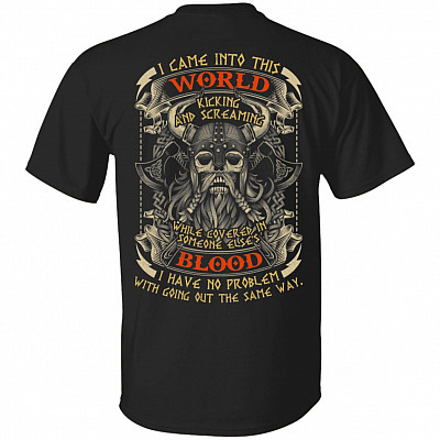 Viking I Came Into This World, Black, Unisex T-Shirt