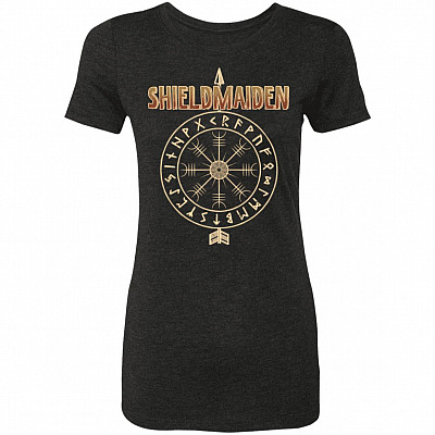 Shieldmaidens Ladies Tshirt, Vintage Black, Premium Ladies T-Shirt