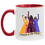 Kamala Michelle Amanda - Include Women in the Sequel Feminist Accent Mug, White/Red, 11 oz. Accent Mug
