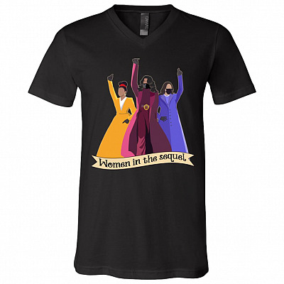 sequel shirt, Black, V-Neck T-Shirt