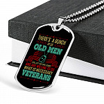 There's A Bunch Of Us Old Man Still Old Man Dog Tag Pendant Necklace - Military Dog Tags - Dog Tag (Silver)