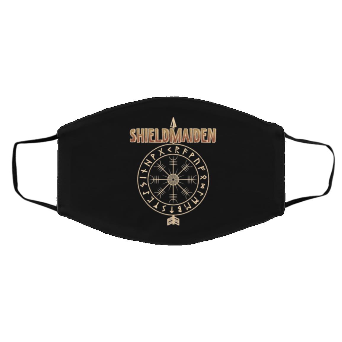 Shieldmaiden Facemask, Black, Cloth Face Cover – Medium/Large Shieldmaiden Facemask, Black, Cloth Face Cover – Medium/Large