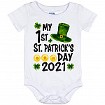 1st patrick, White, Baby Onesie - 12 Month