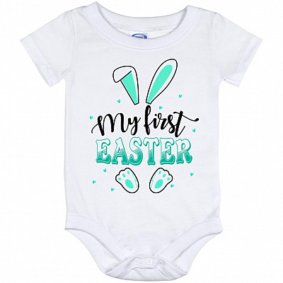 Easter BABYONESIE, White, Baby Onesie - 12 Month