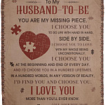 Husband To Be blanket, White, Cozy Plush Fleece Blanket - 50x60