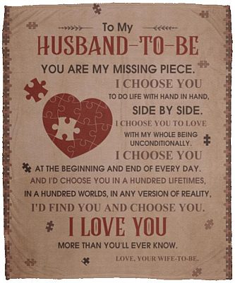 Husband To Be blanket, White, Cozy Plush Fleece Blanket - 50x60