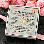 Mom To My Daughter No One Else Will Ever Know the Strength of My Love For You Forever Love Pendant Necklace