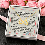 Mom To My Daughter No One Else Will Ever Know the Strength of My Love For You Infinity Love Pendant Necklace