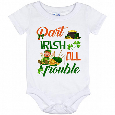 Part Irish baby onesie, White, Baby Onesie - 12 Month