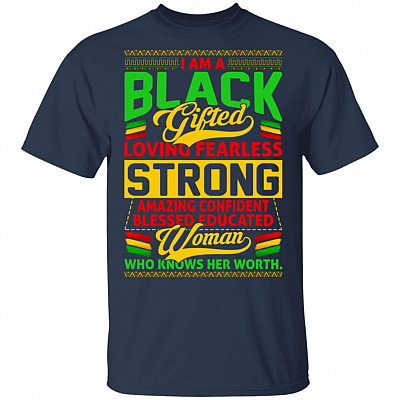 Melanin I shirt, Navy, Unisex T-Shirt