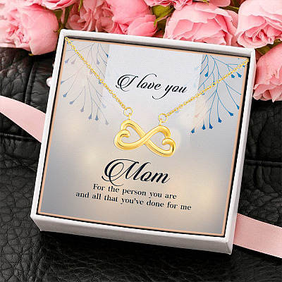 I Love You Mom All That You Have Done for Me Happy Mothers Day Gifts Infinity Heart Pendant Necklace