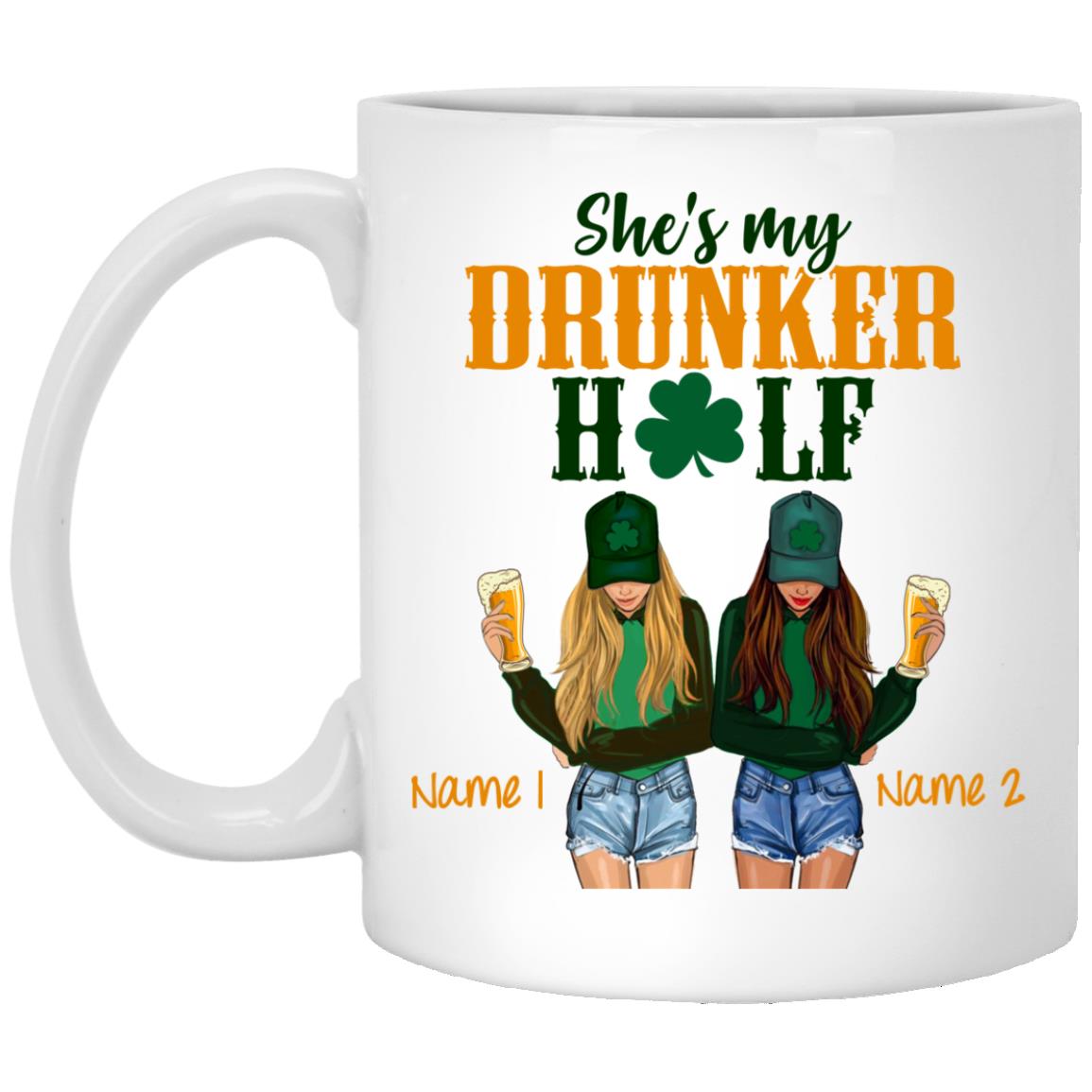 half mug, White, 11 oz. White Mug