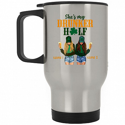 14 oz. Silver Travel Mug