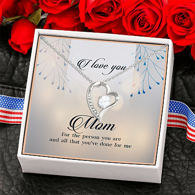 Alternative view of I Love You Mom All That You Have Done for Me Happy Mothers Day Gifts Forever Love Pendant Necklace