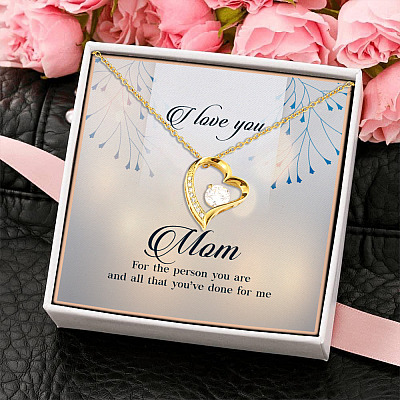 I Love You Mom All That You Have Done for Me Happy Mothers Day Gifts Forever Love Pendant Necklace