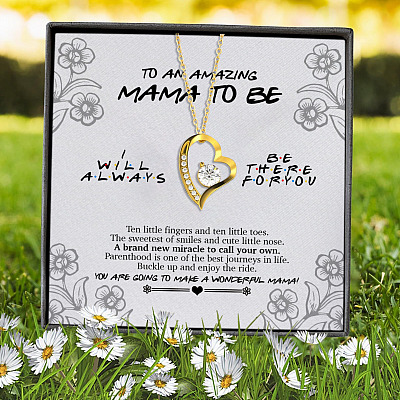 To An Amazing Mama To Be You Are Going To Make A Wonderful Mama Pregnancy Gift Forever Love Heart Pendant Necklace