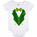 tuxedo baby onesie, White, Baby Onesie - 12 Month