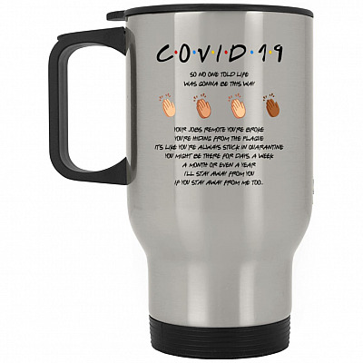 14 oz. Silver Travel Mug