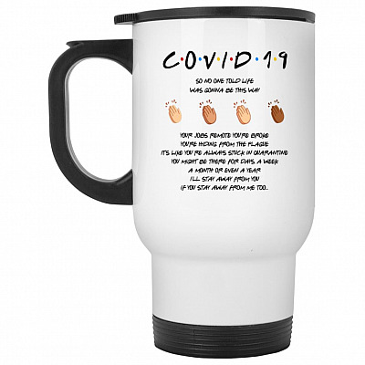 14 oz. White Travel Mug