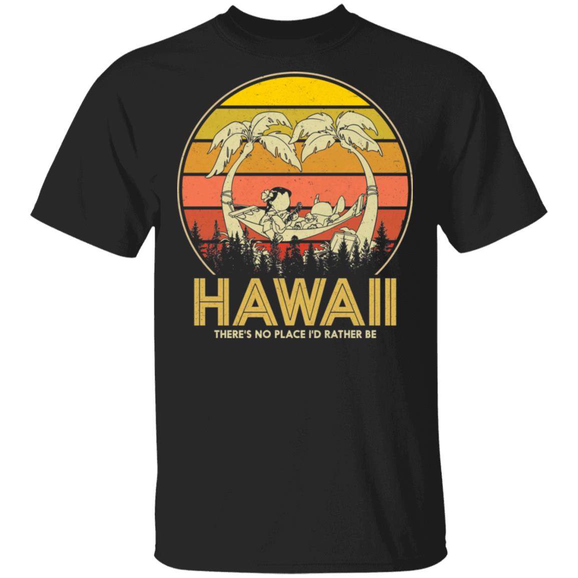 Hawaii There's No Place, Black, Unisex T-Shirt Hawaii There's No Place, Black, Unisex T-Shirt