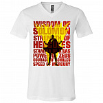 Shazam Shirt, White, V-Neck T-Shirt