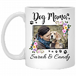 Personalized Custom Photo Dog Mama Coffee Mug - Mother's Day Gift For Dog Mom - Fur Mom Gift, White, 11 oz. White Mug