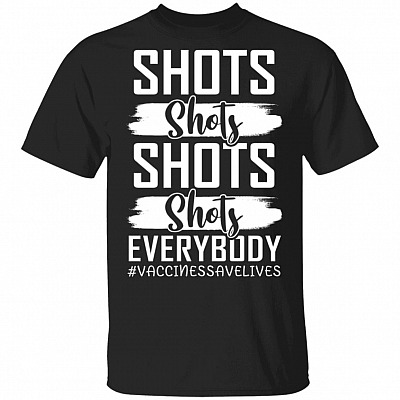 Shots Tee, Black, Unisex T-Shirt