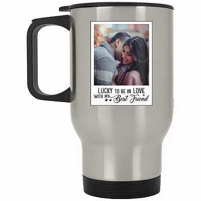 14 oz. Silver Travel Mug