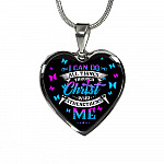 I Can Do All Things Through Christ Who Strengthens Me Philippians 413 Butterfly Heart Pendant Necklace Gifts - Heart Luxury Necklace (Silver)